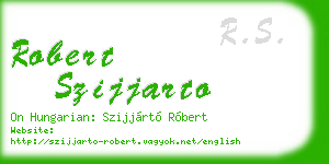 robert szijjarto business card