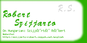 robert szijjarto business card